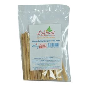 LokmanAvm 100 Adet Ahşap Tahta Çay Kahve Karıştırıcı