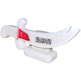 LokmanAVM 2.5 kg Kılıç Desenli Tevhid Bayrak Logolu Doğal Kaya Tuzu Biblo