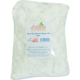 LokmanAvm Beyaz 100 Adet Bone Saç Bonesi