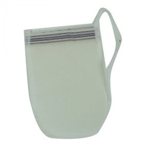 LokmanAvm Beyaz 17x25 cm İpek Sırt ve Vücut Kesesi