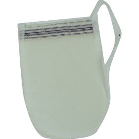LokmanAvm Beyaz 17x25 cm İpek Sırt ve Vücut Kesesi