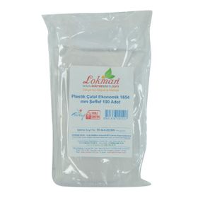 LokmanAvm Ekonomik 1654 mm Şeffaf 100 Adet Plastik Çatal