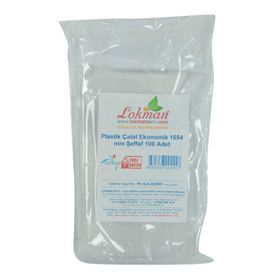 LokmanAvm Ekonomik 1654 mm Şeffaf 100 Adet Plastik Çatal