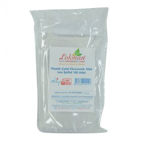 LokmanAvm Ekonomik 1654 mm Şeffaf 100 Adet Plastik Çatal