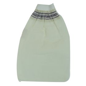 LokmanAvm Lastikli Eldiven Beyaz 15x25 cm İpek Sırt ve Vücut Kesesi