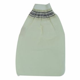 LokmanAvm Lastikli Eldiven Beyaz 15x25 cm İpek Sırt ve Vücut Kesesi