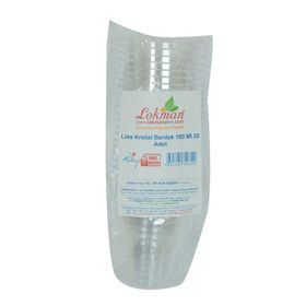 LokmanAvm Sert Plastik Çay Kahve Su Otomat Bardağı 25x180 ml Lüks Kristal Bardak