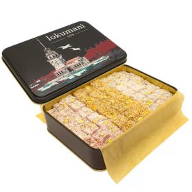 Lokumani 500 gr Karışık Çifte Kavrulmuş Antep Fıstıklı Lokum