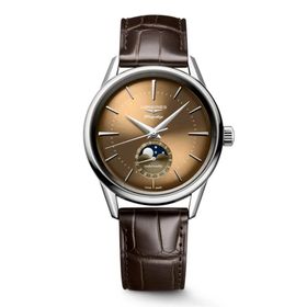 Longines L4.815.4.62.2 Flagship Heritage Moonphase Erkek Kol Saati