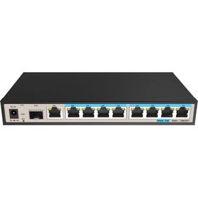 Longline LNG2000-1T8TP1S-I 8 Port Endüstriyel Gigabit PoE Ethernet 8xPoE + 1xRJ45 + 1xSFP Switch