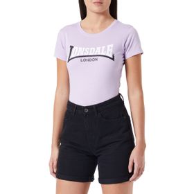 Lonsdale Achnavast Lilac Siyah Beyaz Kadın T-shirt