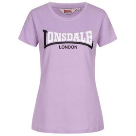 Lonsdale Achnavast Lilac Siyah Beyaz Kadın T-shirt
