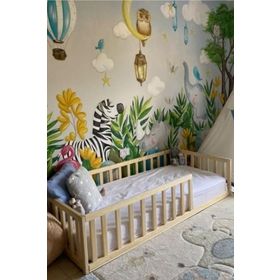 Loolpi Home Montessori Ahşap Unisex Bebek Karyolası