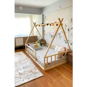 Loolpi Home Montessori Ahşap Unisex Bebek Karyolası