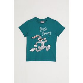 Looney Tunes L1582-2 Ördek Yeşili Erkek Çocuk T-shirt