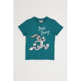 Looney Tunes L1582-2 Ördek Yeşili Erkek Çocuk T-shirt