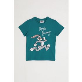 Looney Tunes L1582-2 Ördek Yeşili Erkek Çocuk T-shirt