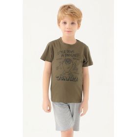 Looney Tunes L1587-2 Haki Erkek Çocuk T-shirt
