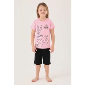 Looney Tunes L1588-2 Pembe Kız Çocuk T-shirt