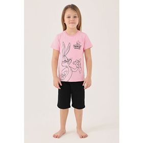 Looney Tunes L1588-2 Pembe Kız Çocuk T-shirt
