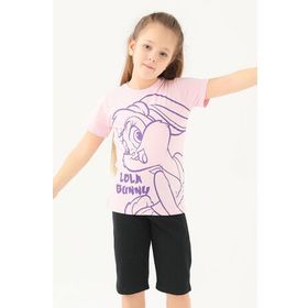 Looney Tunes L1591-2 Açık Pembe Kız Çocuk T-shirt