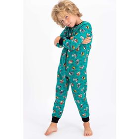 Looney Tunes Lisanslı Zümrüt %100 Pamuk Erkek Çocuk Tulum