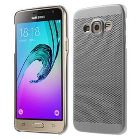Loopee Samsung Galaxy J3 J300 Point Sert Gri Arka Kapak