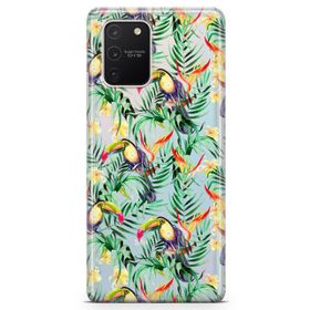 Lopard 530101 Samsung Galaxy A91 Tropika Desenli Arka Kapaklı Silikon Cep Telefonu Kılıf