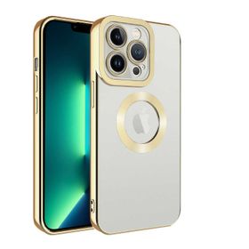 Lopard Altın Sarısı iPhone 11 Pro Max Uyumlu Kamera Korumalı Silikon Logo Açık Arka Kapak Kılıf