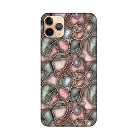 Lopard Apple iPhone 11 Pro Max Uyumlu Romans Roze Altın Telefon Kılıfı