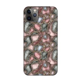 Lopard Apple iPhone 11 Pro Max Uyumlu Romans Roze Altın Telefon Kılıfı