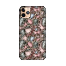 Lopard Apple iPhone 11 Pro Max Uyumlu Romans Roze Altın Telefon Kılıfı