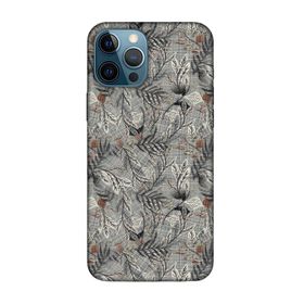 Lopard Apple iPhone 12 Pro Max Uyumlu Romans Gri Telefon Kılıfı