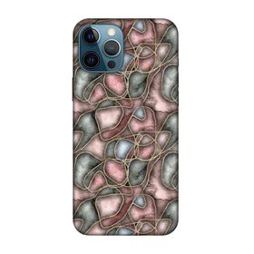 Lopard Apple iPhone 12 Pro Max Uyumlu Romans Roze Altın Telefon Kılıfı