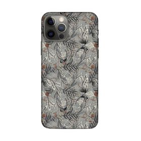 Lopard Apple iPhone 12 Uyumlu Romans Gri Telefon Kılıfı