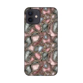 Lopard Apple iPhone 12 Uyumlu Romans Roze Altın Telefon Kılıfı