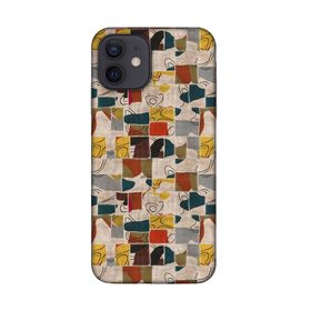 Lopard Apple iPhone 12 Uyumlu Romans Sarı Telefon Kılıfı