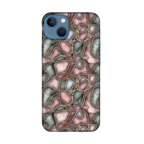 Lopard Apple iPhone 13 Mini Uyumlu Romans Roze Altın Telefon Kılıfı