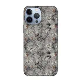 Lopard Apple iPhone 13 Pro Max Uyumlu Romans Gri Telefon Kılıfı