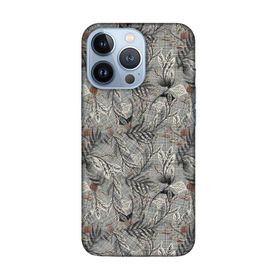 Lopard Apple iPhone 13 Pro Max Uyumlu Romans Gri Telefon Kılıfı