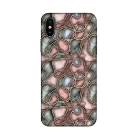Lopard Apple iPhone X-XS Uyumlu Romans Roze Altın Telefon Kılıfı