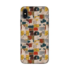 Lopard Apple iPhone X-XS Uyumlu Romans Sarı Telefon Kılıfı