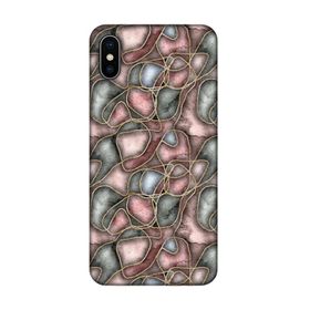 Lopard Apple iPhone XS Max Uyumlu Romans Roze Altın Telefon Kılıfı