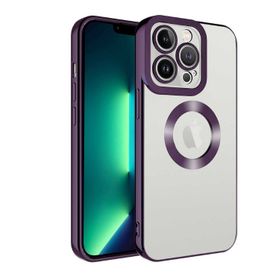 Lopard Derin Mor iPhone 11 Pro Uyumlu Kamera Korumalı Silikon Logo Açık Arka Kapak Kılıf