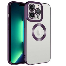Lopard Derin Mor iPhone 12 Pro Uyumlu Kamera Korumalı Logo Açık Silikon Kılıf