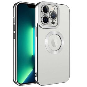 Lopard Gümüş iPhone 12 Pro Uyumlu Kamera Korumalı Logo Açık Silikon Kılıf