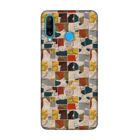 Lopard Huawei P30 Lite Uyumlu Romans Sarı Telefon Kılıfı
