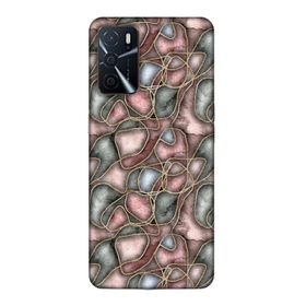 Lopard Oppo A16 Uyumlu Romans Roze Altın Telefon Kılıf