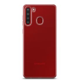 Lopard Samsung Galaxy A21 Şeffaf Uyumlu Kalın Silikon Koruma Kılıf