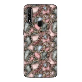 Lopard Samsung Galaxy A31 Uyumlu Romans Roze Altın Telefon Kılıfı